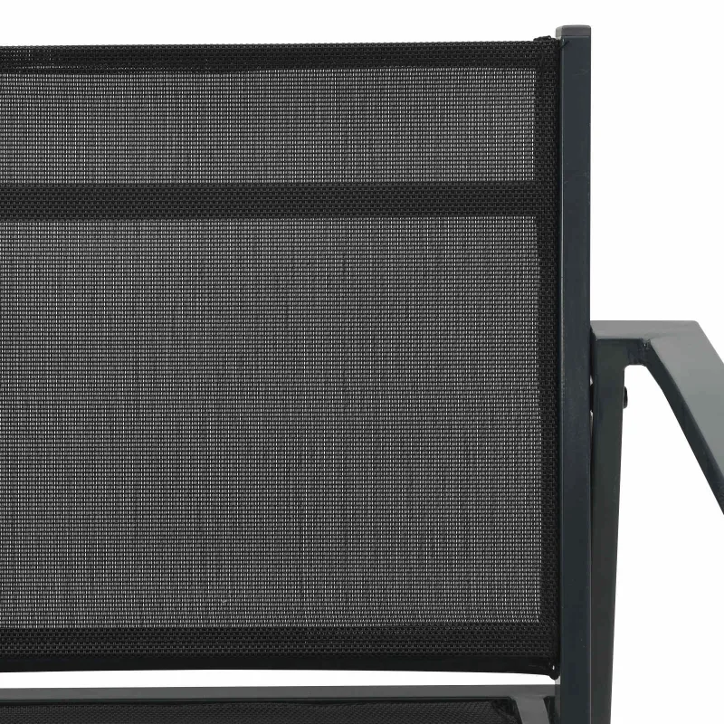 Sodo kėdės 2 pcs Juoda ir Antracitas 53,5 x 59 x 77 cm