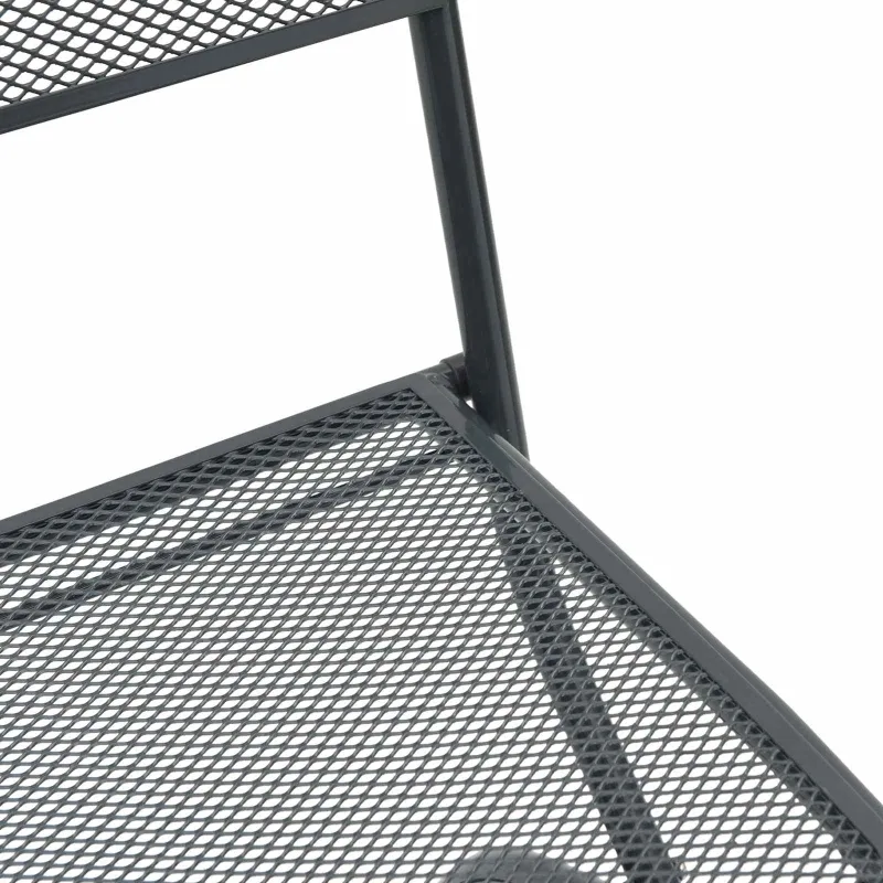 Sodo kėdės 2 pcs Antracitas 52,5 x 46 x 82 cm Geležis