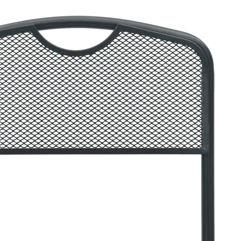 Sodo kėdės 2 pcs Antracitas 52,5 x 46 x 82 cm Geležis