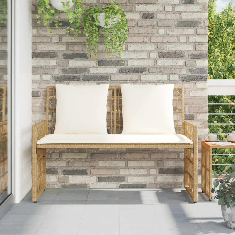Lauko suolas Paprastas Natūralus ir grietinėlė 116 x 55 x 82 cm