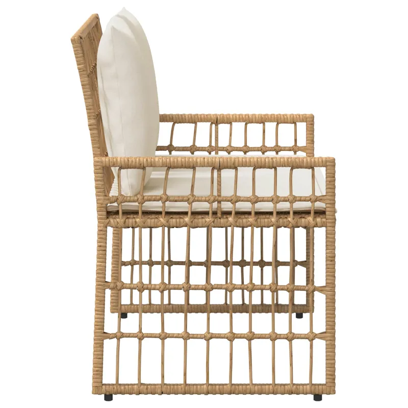 Lauko suolas Paprastas Natūralus ir grietinėlė 116 x 55 x 82 cm