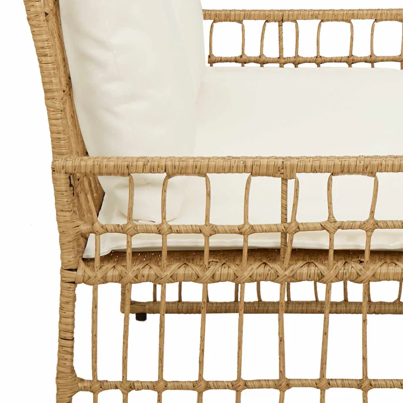 Lauko suolas Paprastas Natūralus ir grietinėlė 116 x 55 x 82 cm