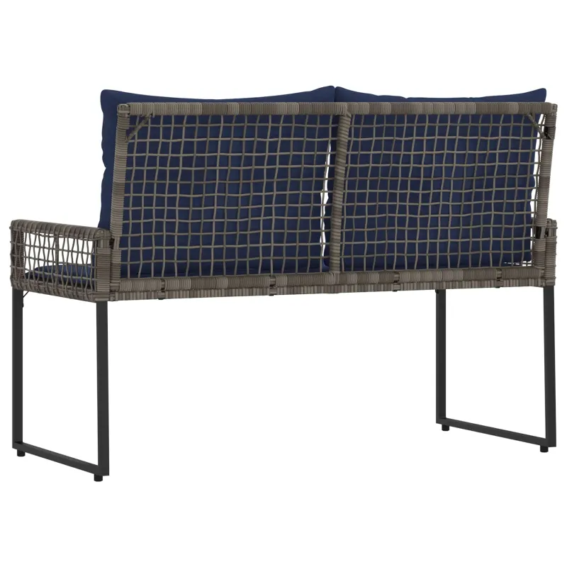 Lauko suolas Pilkas ir tamsiai mėlynas 118 x 55 x 82 cm