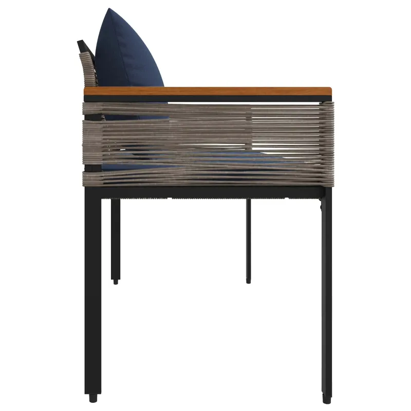 Lauko suolas Pilka ir tamsiai mėlyna 117 x 54 x 74.5 cm