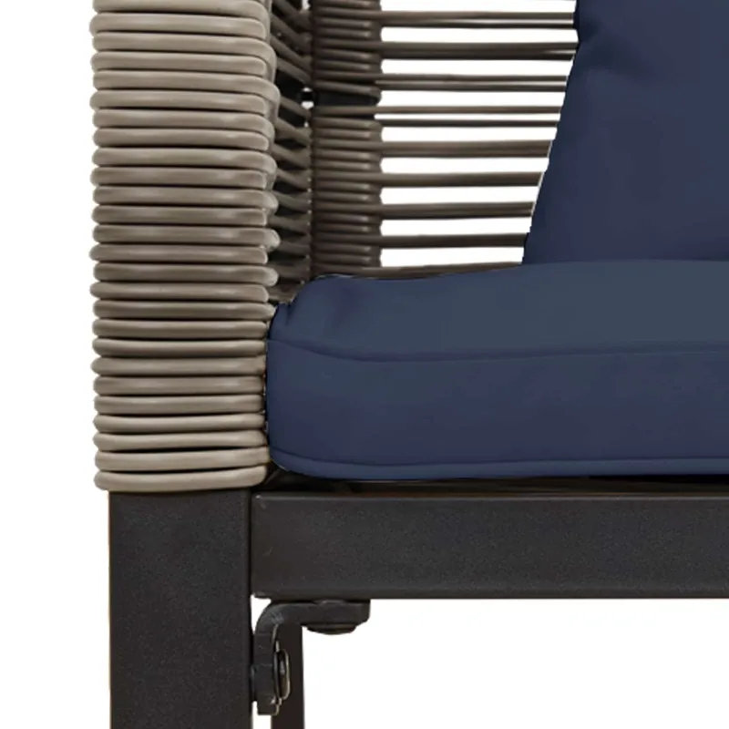Lauko suolas Pilka ir tamsiai mėlyna 117 x 54 x 74.5 cm