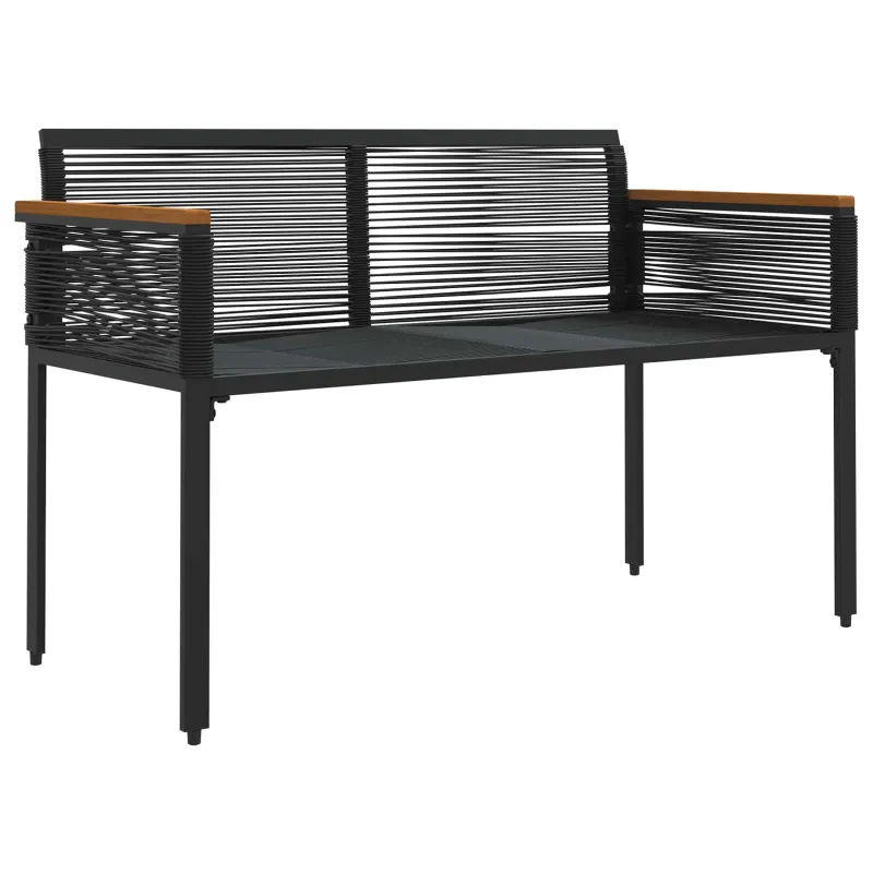 Lauko suolas Juoda ir turkio 117 x 54 x 74.5 cm poliratanas