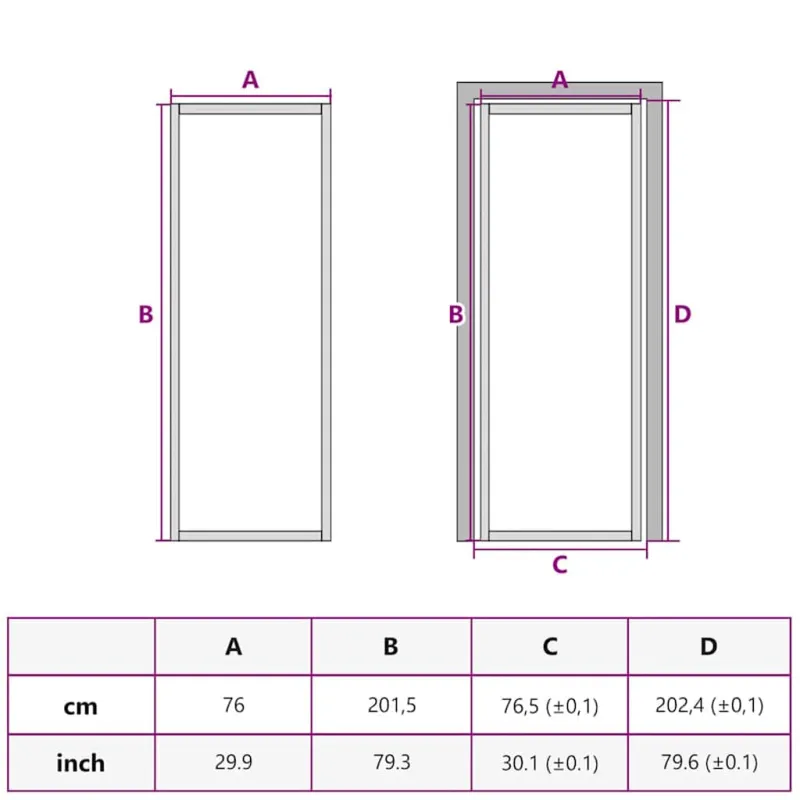 Namų durys 76 x 201,5 x 3,5 cm Aliuminis ir Temperuotas Stiklas