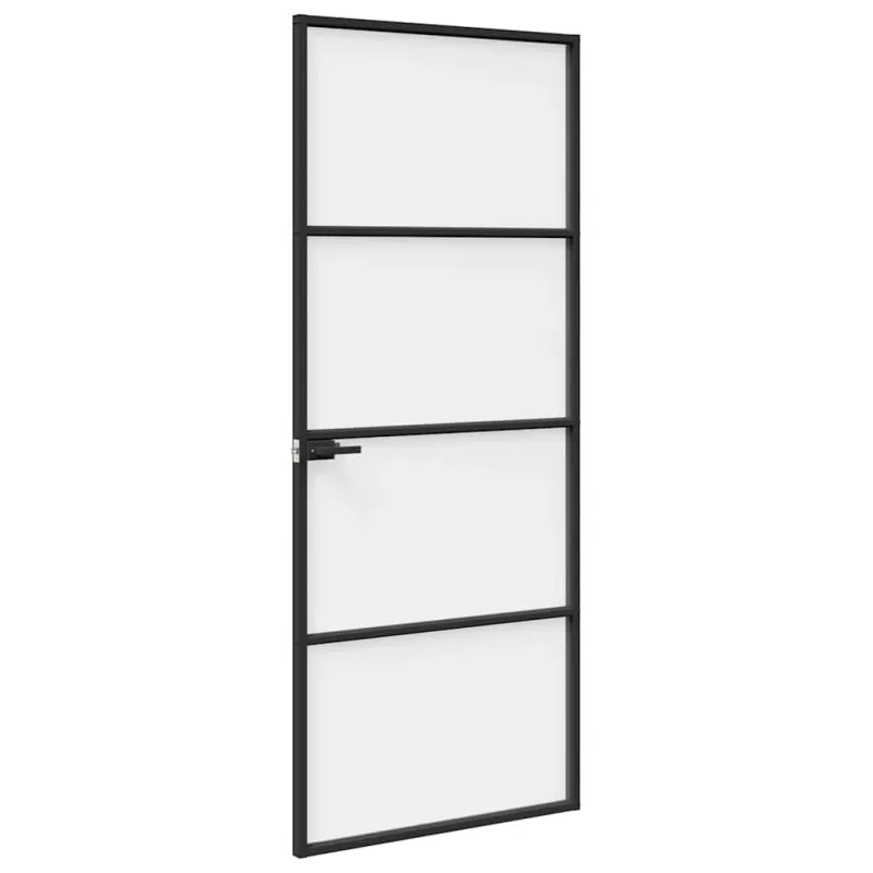 Namų durys 83 x 201,5 x 3,5 cm Aliuminis ir Temperuotas Stiklas