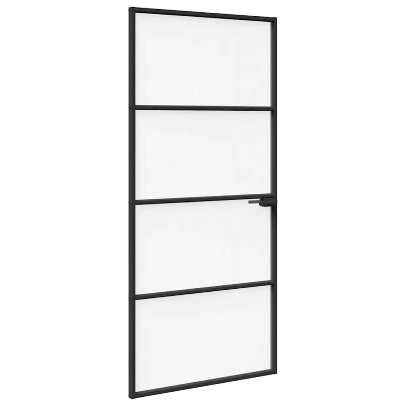 Namų durys 93 x 201,5 x 3,5 cm Aliuminis ir Temperuotas Stiklas