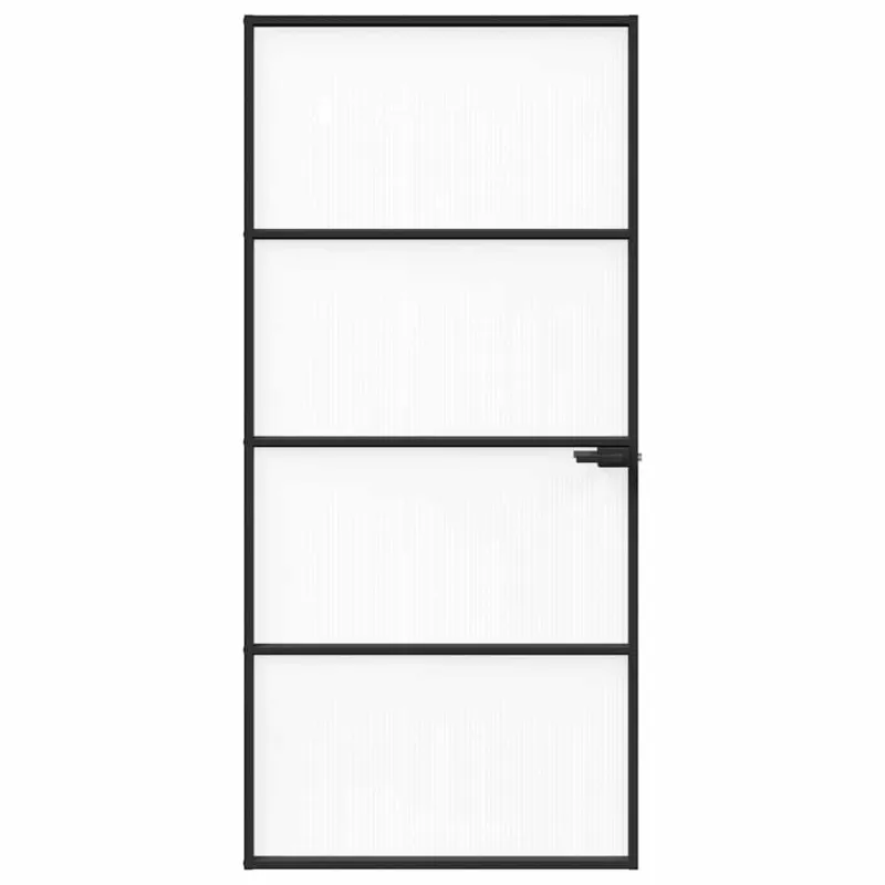 Namų durys 93 x 201,5 x 3,5 cm Aliuminis ir Temperuotas Stiklas