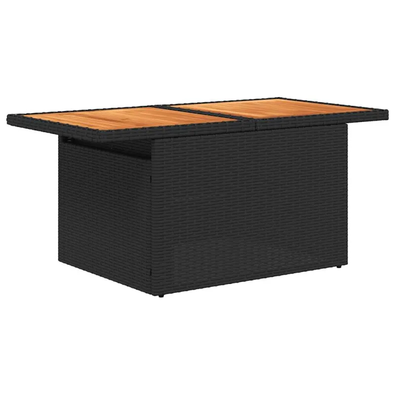 Sofoksen 6-os osia komplekti, mukaan lukien tyynyt, musta, polyrattana
