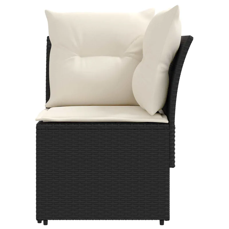 Sofa su porankiais su kampine sofa 2 Vienetas Juoda ir kreminė