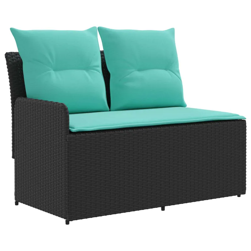 Sofa su porankiais su kampine sofa 2 Vienetas Juoda ir turkio