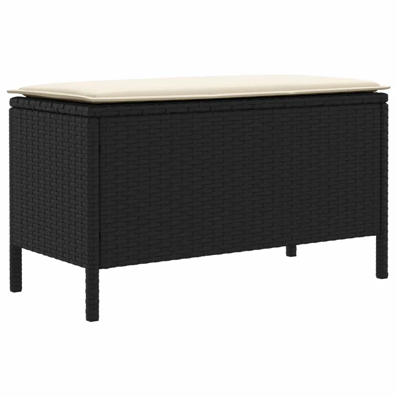 Sodo pakojis Juoda ir kreminė 80 x 38 x 45 cm PE ratanas