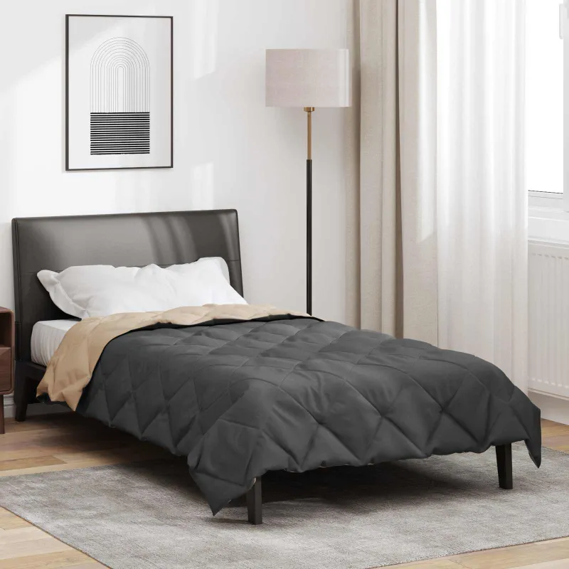 Vasaros antklodė Antracito ir taupe 220 x 135 cm Mikropluoštas