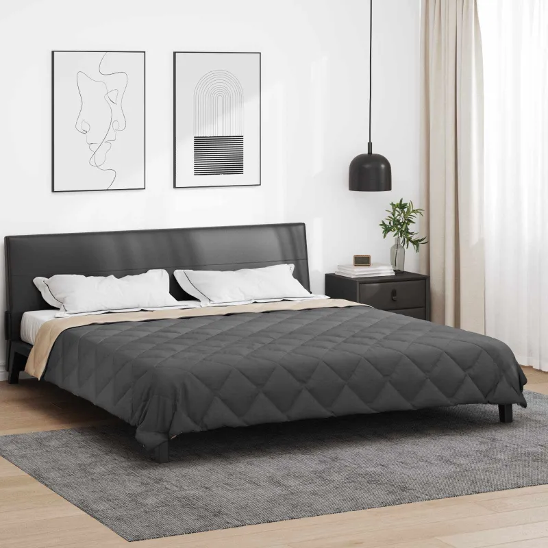Vasaros antklodė Antracito ir taupe 220 x 240 cm Mikropluoštas