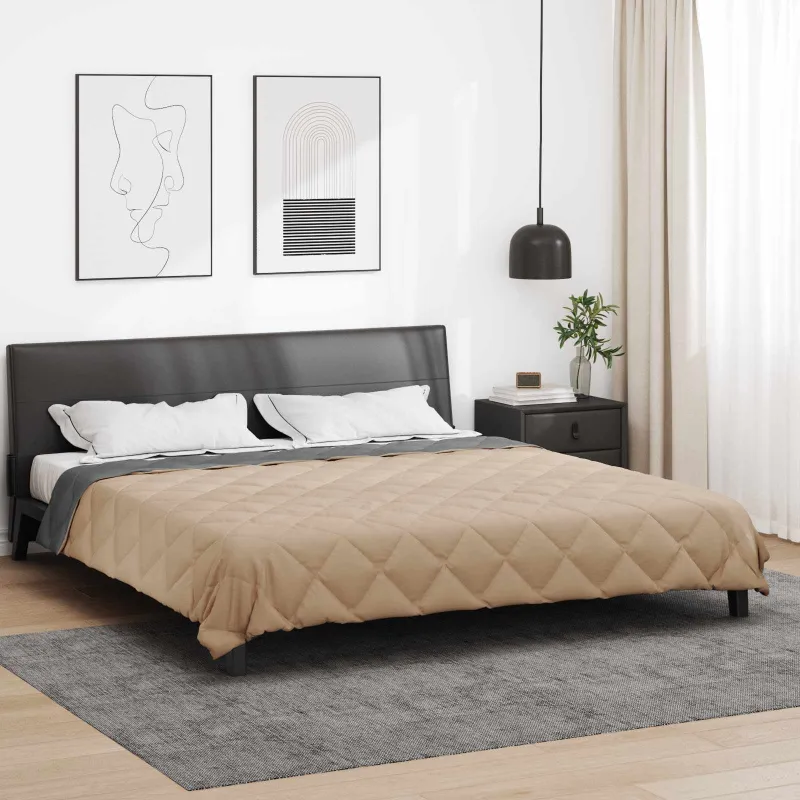 Vasaros antklodė Antracito ir taupe 220 x 240 cm Mikropluoštas