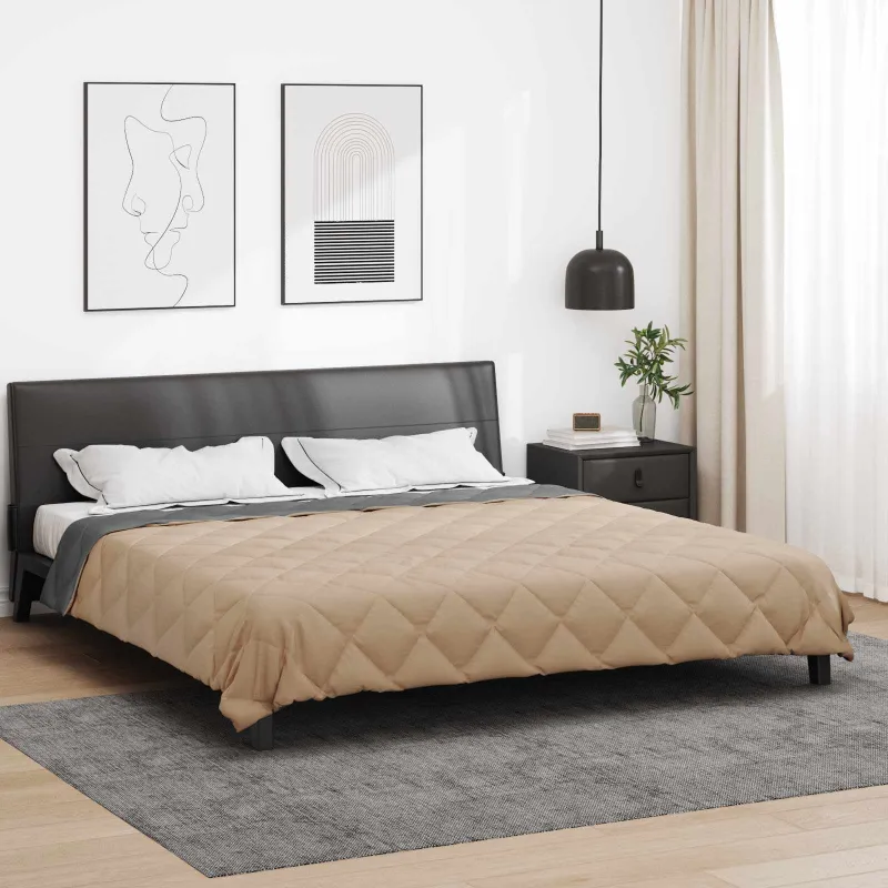 Pilna metų antklodė Antracito ir taupe 200 x 200 cm
