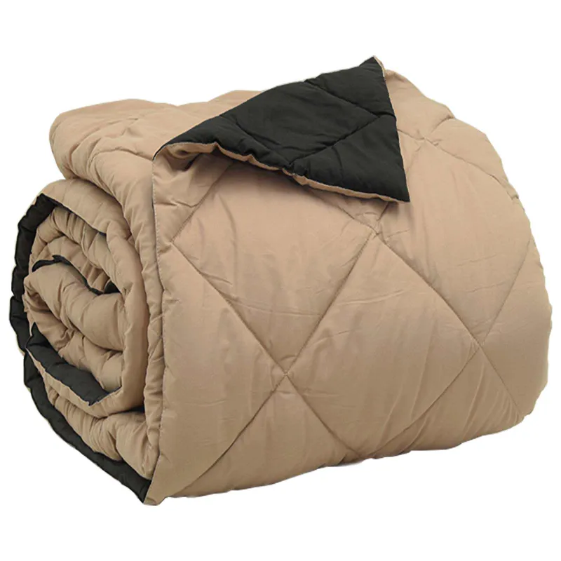 Pilna metų antklodė Juoda ir taupe 200 x 220 cm Mikropluoštas