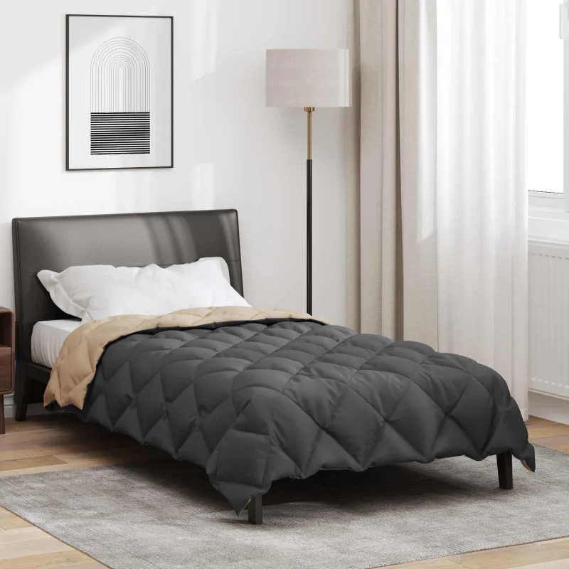 Žiemos antklodė Antracito ir taupe 135 x 220 cm Mikropluoštas