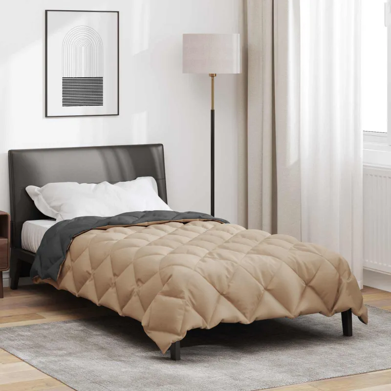 Žiemos antklodė Antracito ir taupe 135 x 220 cm Mikropluoštas