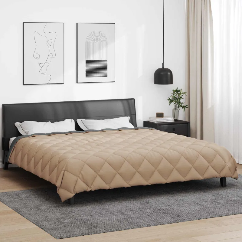 Žiemos antklodė Antracito ir taupe 220 x 240 cm Mikropluoštas