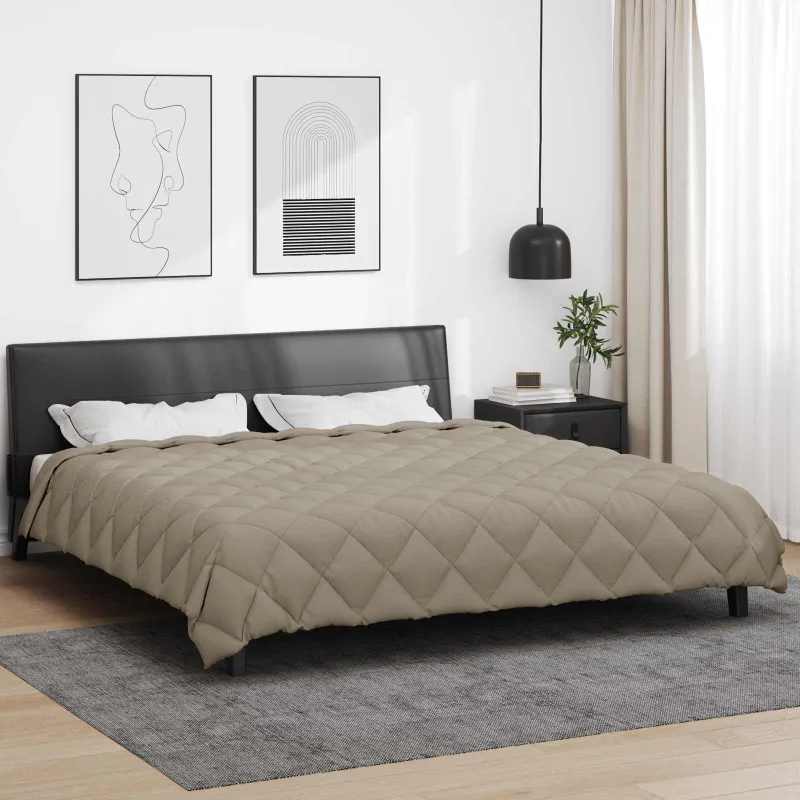 Žiemos antklodė Šviesiai pilka 200 x 220 cm Mikropluoštas