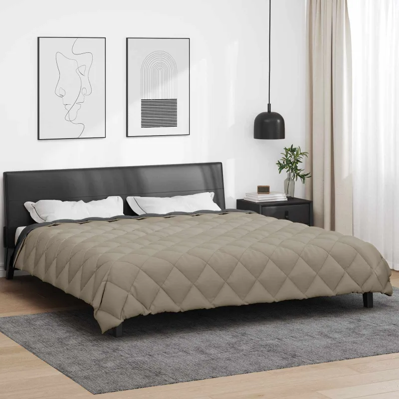 Žiemos antklodė Šviesiai pilka ir antracito 200 x 240 cm