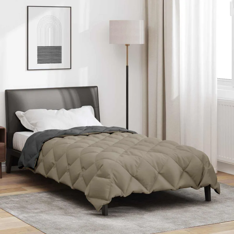 Žiemos antklodė Šviesiai pilka ir antracito 140 x 220 cm