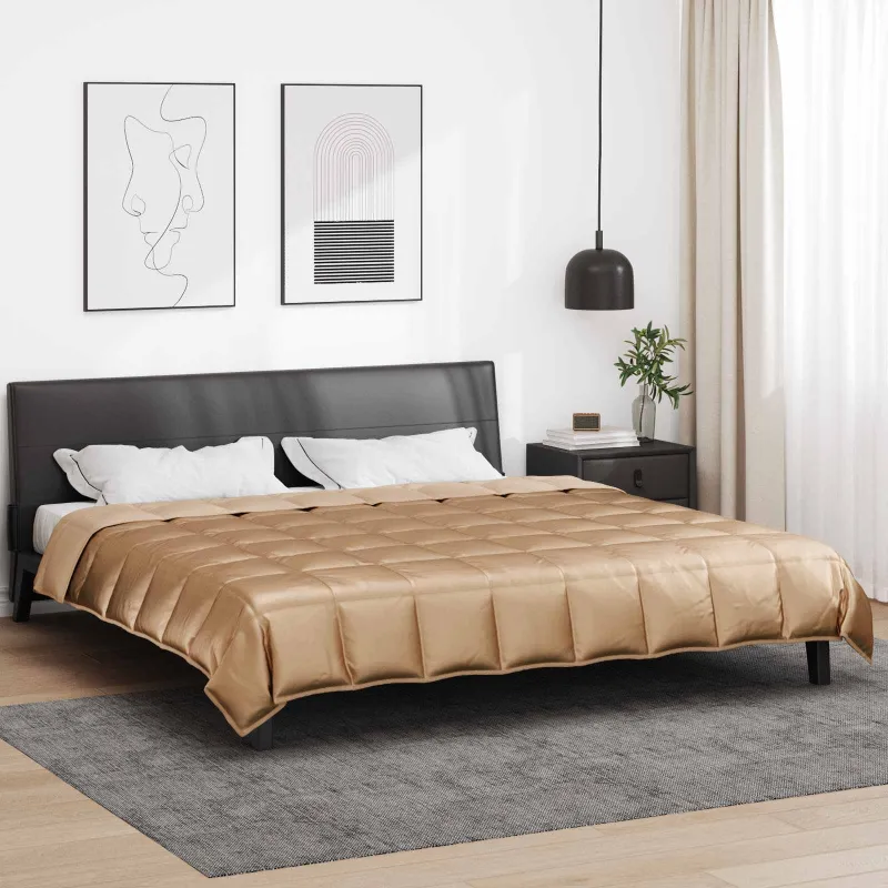 Vasaros antklodė Auksinė 200 x 240 cm Satin ir mikropluoštas