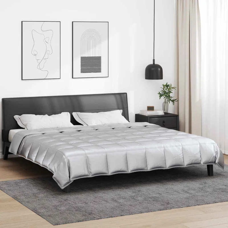 Vasaros antklodė Sidabro 200 x 220 cm Satin ir mikropluoštas