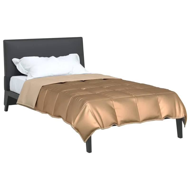 Pilna metų antklodė Auksinė 140 x 220 cm Satin ir mikropluoštas
