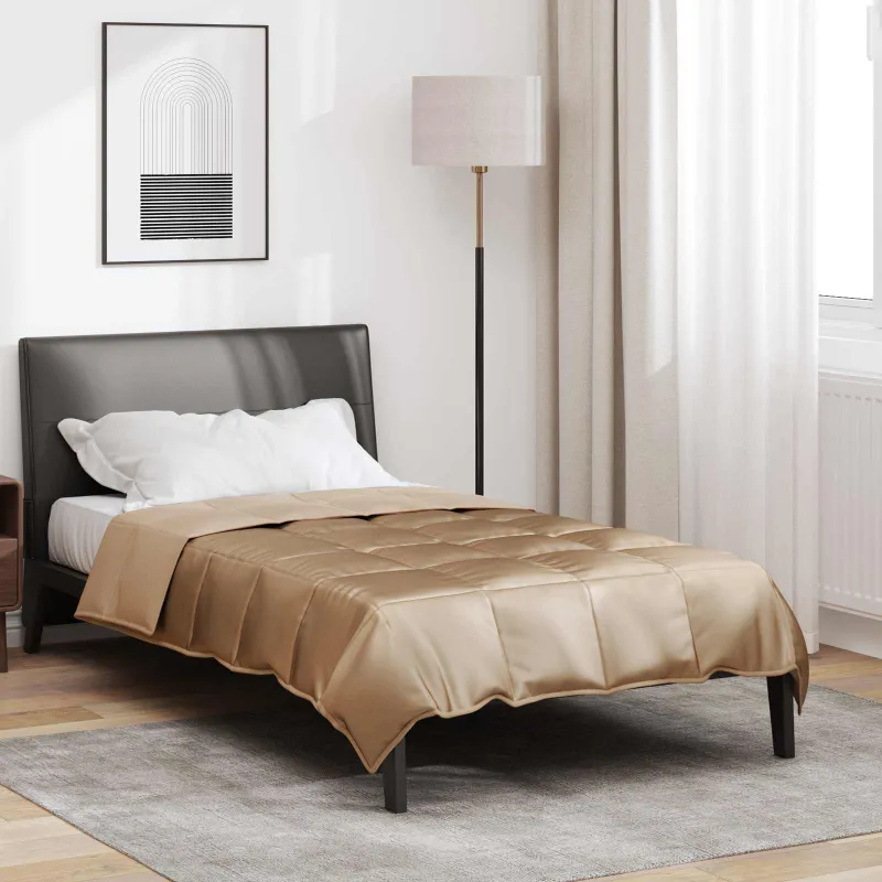 Pilna metų antklodė Auksinė 155 x 220 cm Satin ir mikropluoštas
