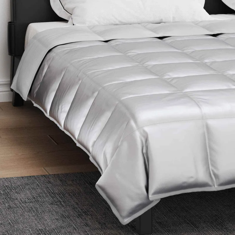 Pilna metų antklodė Sidabro 200 x 200 cm Satin ir mikropluoštas