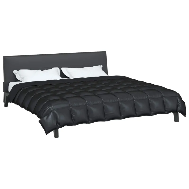 Žiemos antklodė Juoda 200 x 200 cm Satin ir mikropluoštas