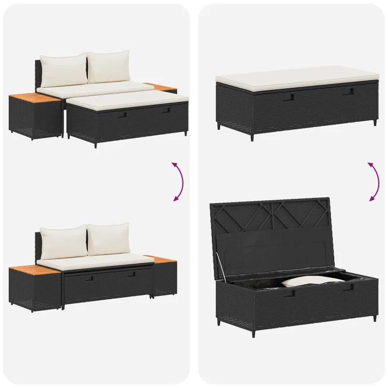 Lauko sofos komplektas 4 -Seater 4 pcs 55 x 30 x 39 cm