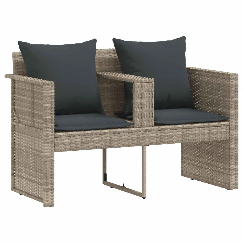 Sodo sofa 8 pcs Šviesiai pilka ir tamsiai pilka poliratanas