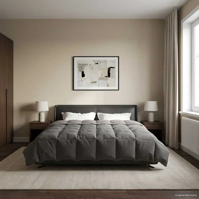 Žiemos antklodė Šviesiai pilka 220 x 240 cm Mikropluoštas