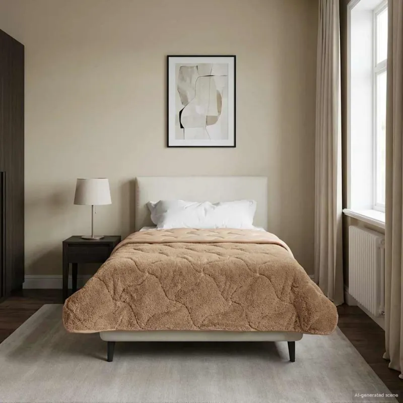 Žiemos antklodė Tikštas Taupe 155 x 220 cm
