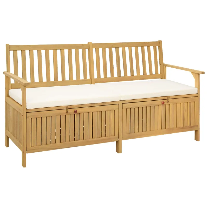 Laikymo suolas su pagalve su saugykla 170 x 63 x 84 cm