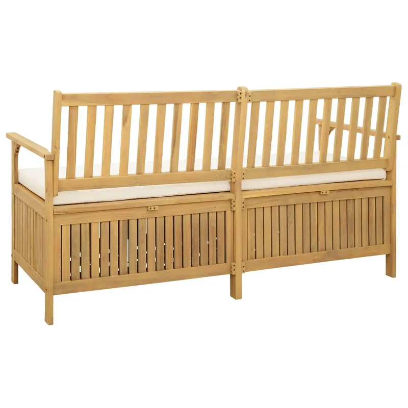 Laikymo suolas su pagalve su saugykla 170 x 63 x 84 cm