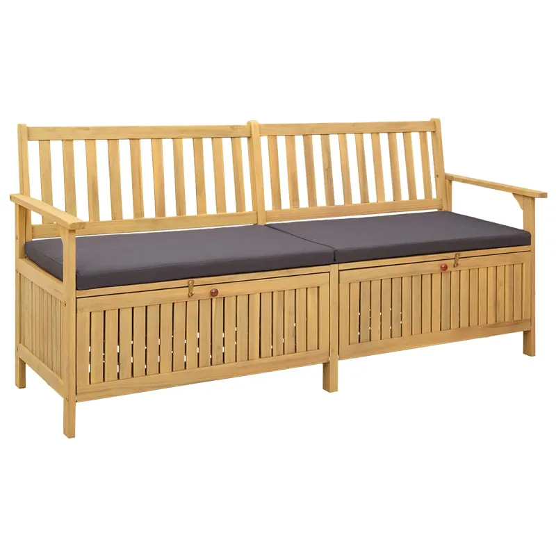 Laikymo suolas su pagalve su saugykla 170 x 63 x 84 cm
