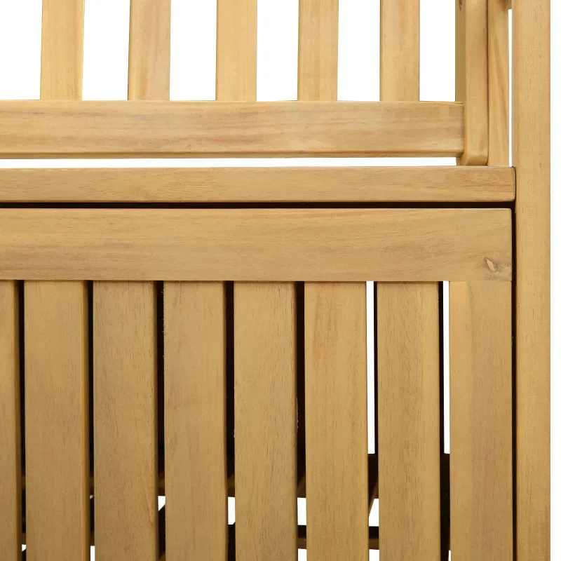 Laikymo suolas su saugykla 120 x 63 x 84 cm Solu Acacija