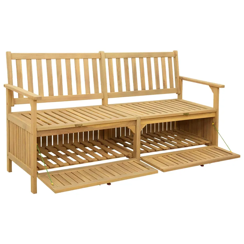 Laikymo suolas su saugykla 148 x 63 x 84 cm Solu Acacija