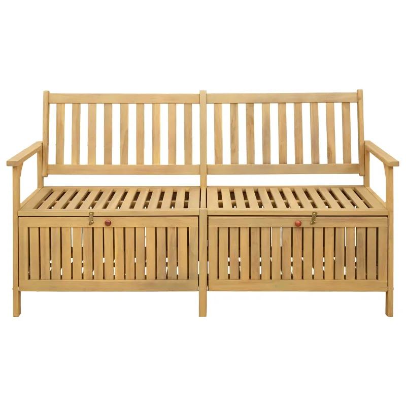 Laikymo suolas su saugykla 148 x 63 x 84 cm Solu Acacija