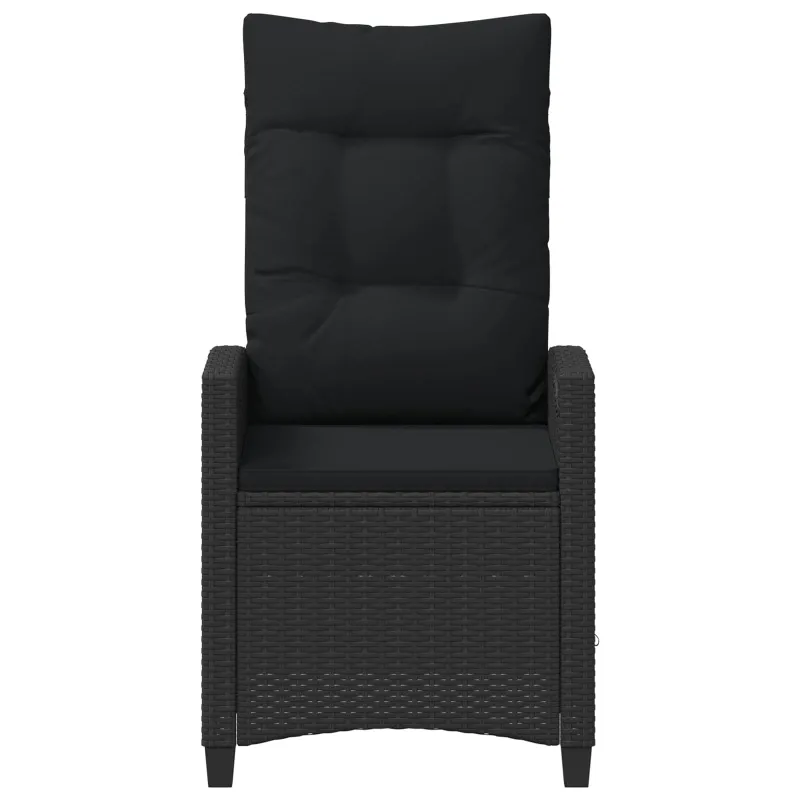 Sodo Kėdė 2 pcs Juoda 56 x 64 x 94 cm Plienas ir poliesteris