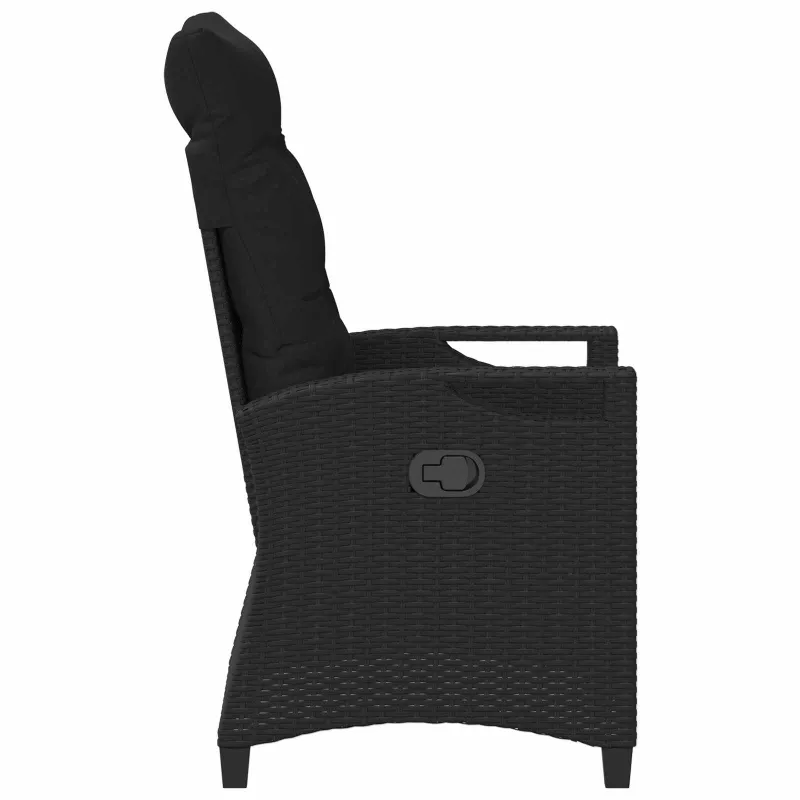 Sodo Kėdė 2 pcs Juoda 56 x 64 x 94 cm Plienas ir poliesteris