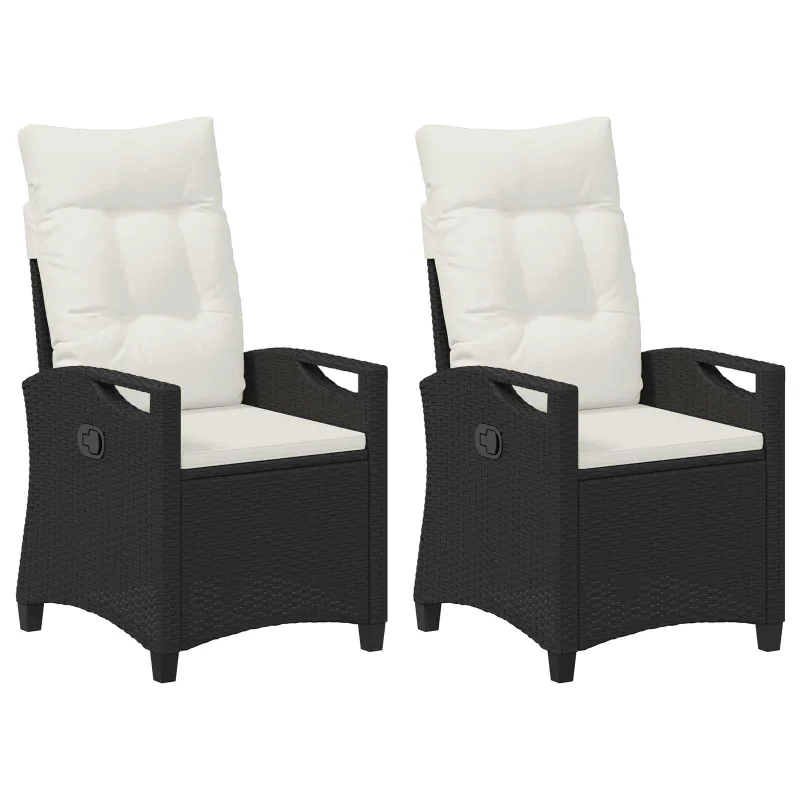 Sodo Kėdė 2 pcs Juoda ir kreminė 56 x 60 x 112 cm