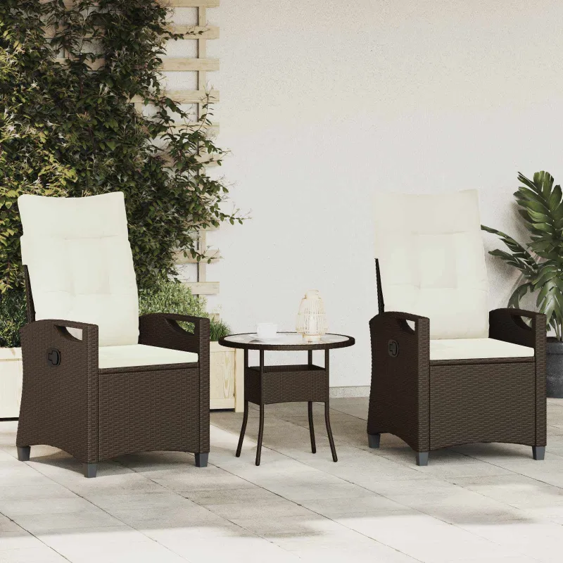 Sodo Kėdė 2 pcs Ruda ir grietinėlė 56 x 60 x 112 cm