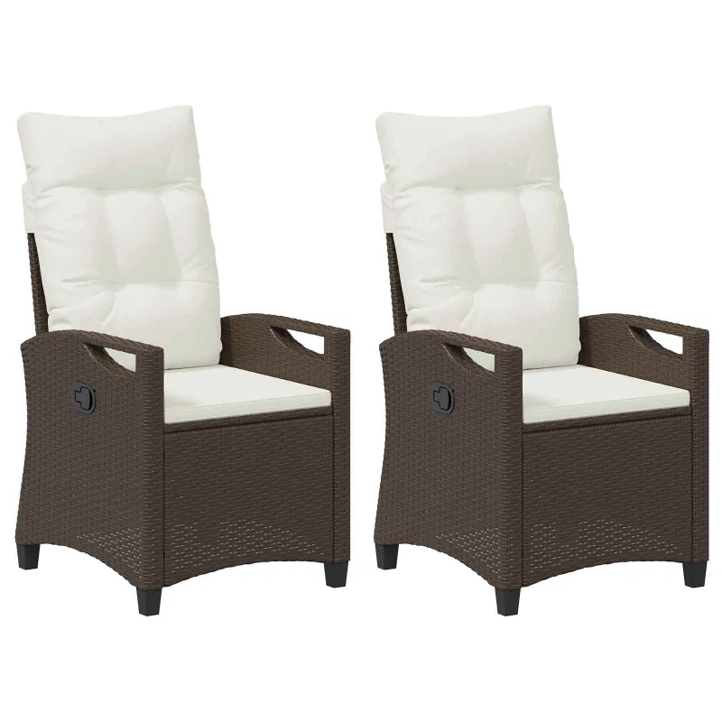 Sodo Kėdė 2 pcs Ruda ir grietinėlė 56 x 60 x 112 cm